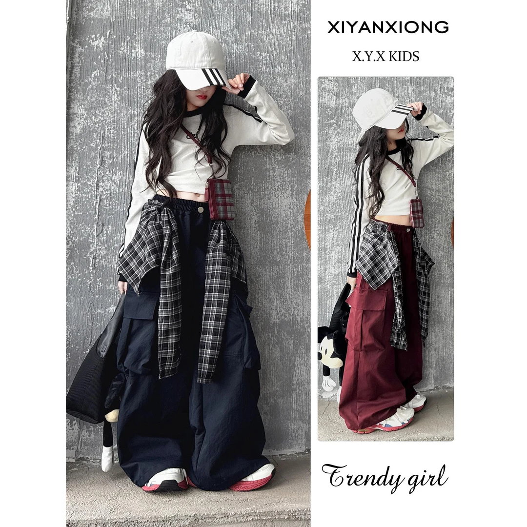 女童炸街套装春秋2025新款大童女装潮酷穿搭儿童装街舞爵士舞服装