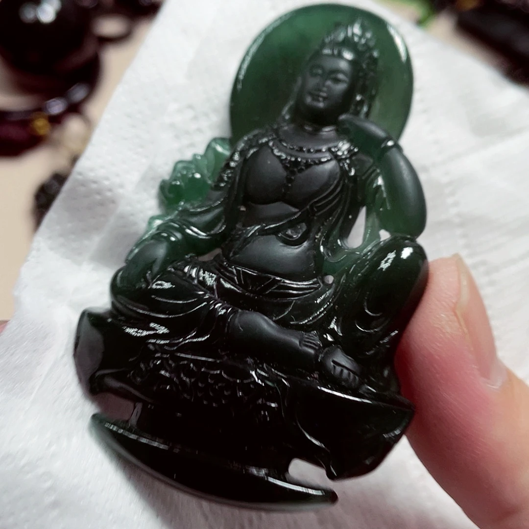 翡翠未镶嵌颈饰先鉴后发一物一证