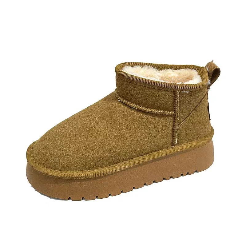 周冬雨同款雪地靴女防滑保暖耐磨休闲鞋6699