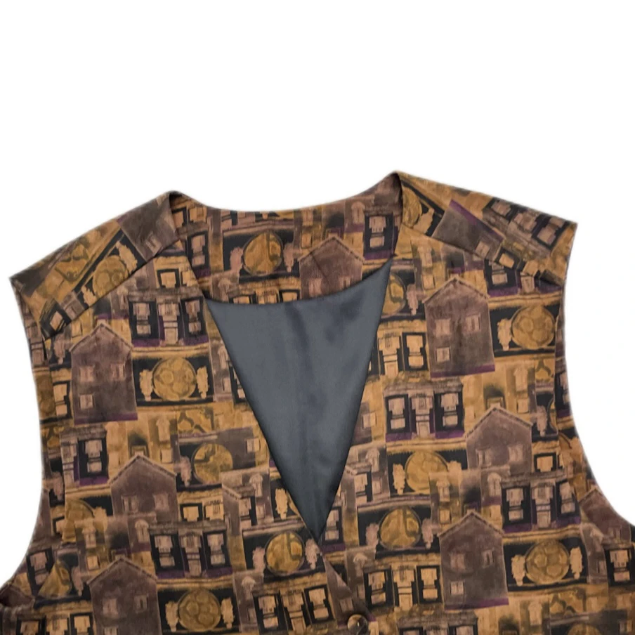 Loosen Up【小房子马甲】35姆米重缎香云纱古典韵味阔版V领中式外套