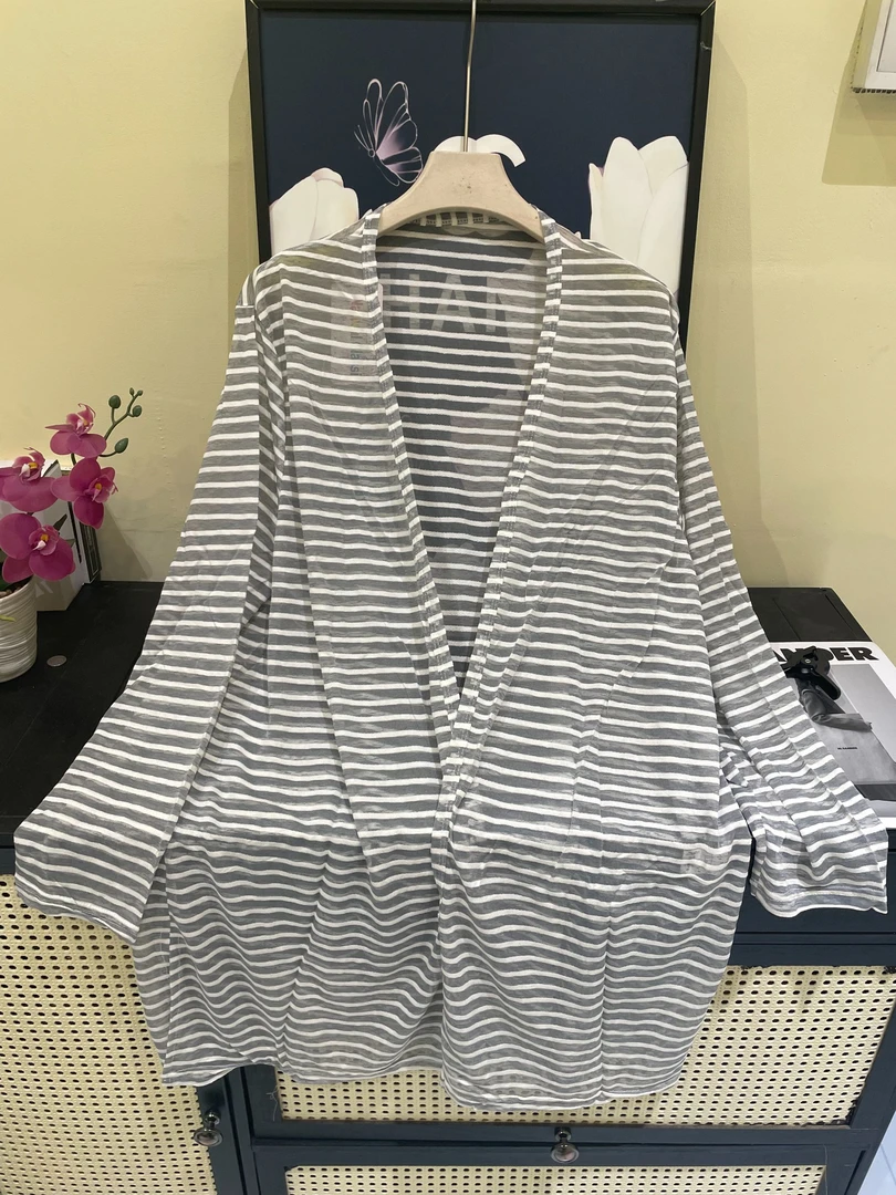 【王哥精选】舒适蓝色条纹睡袍居家必备时尚之选YW-8866