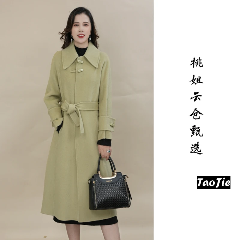 M2187秋冬季气质百搭羊毛大衣外套女
