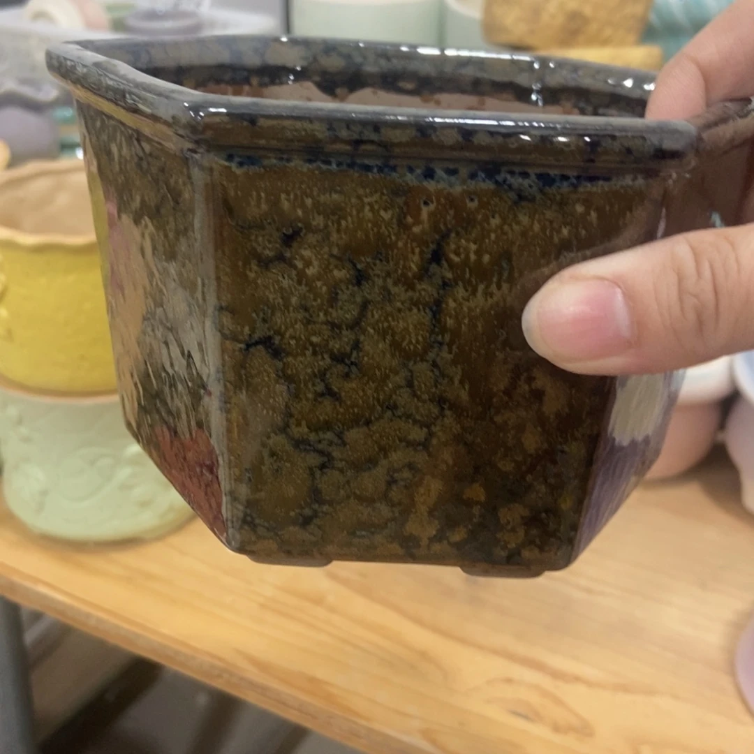 红陶高温陶瓷花盆