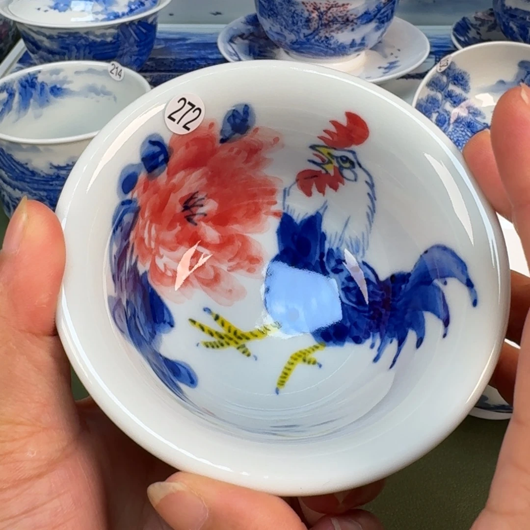 景德镇纯水绘茶具圆圆272