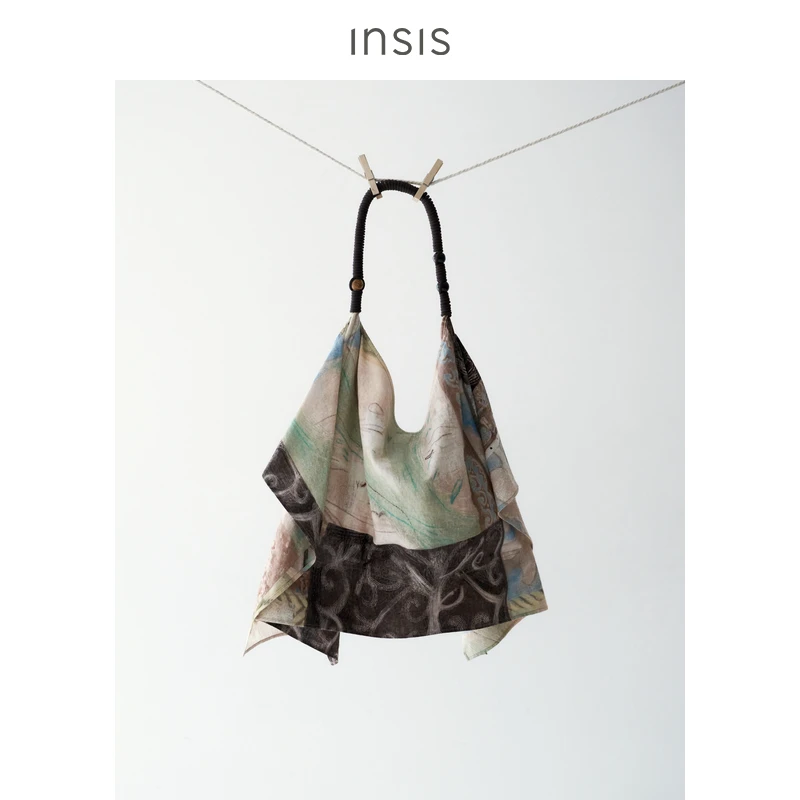 {4.25日新品}串珠缠绕肩带方巾式单肩包FN25225711