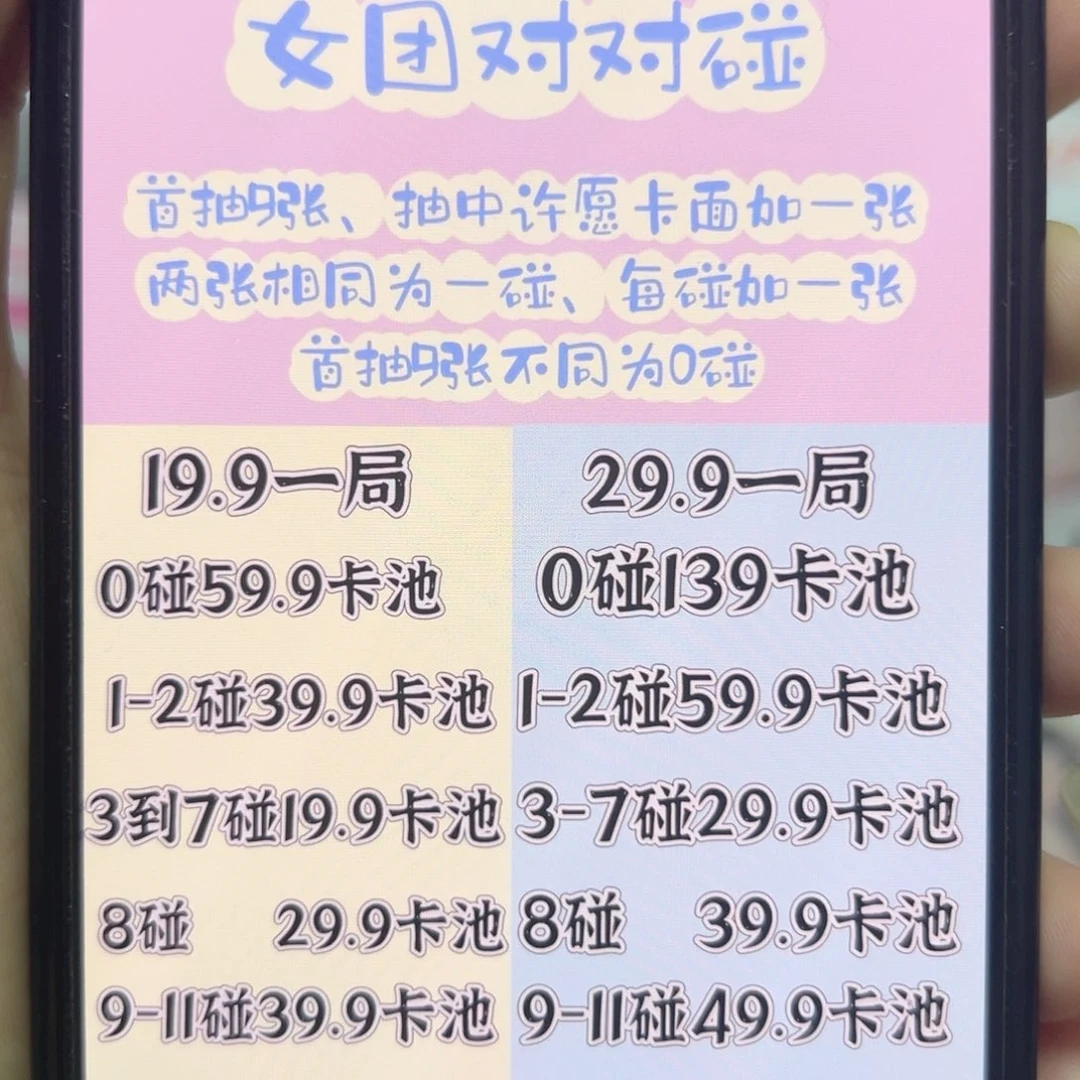 女团对对卡池（玩法看图上）