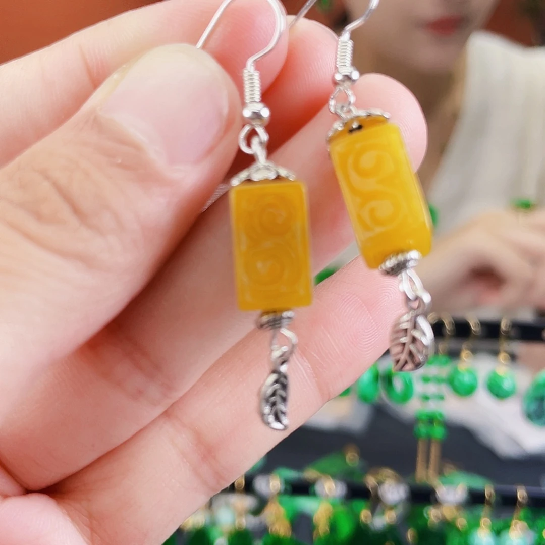 翡翠未镶嵌耳饰饰品