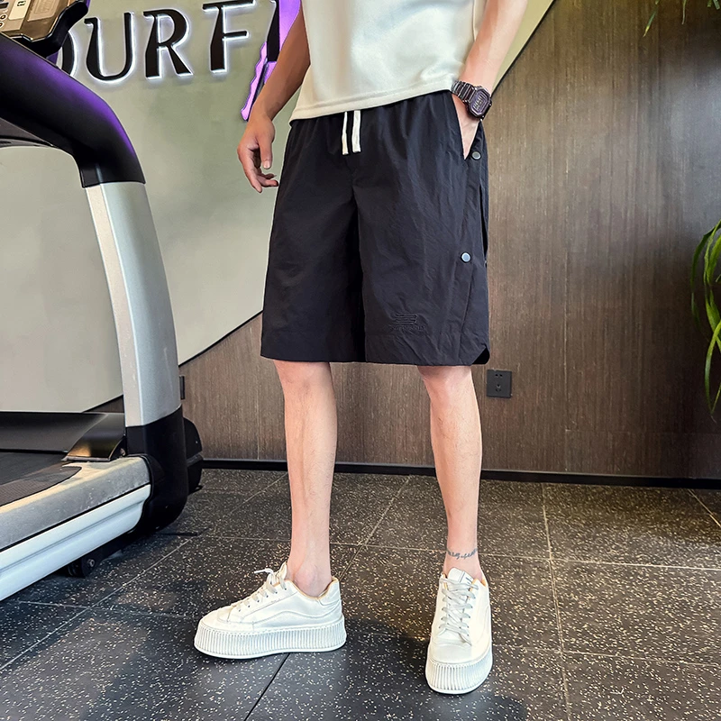 工装裤子男款夏季休闲短裤2025新款宽松直筒薄款运动裤速干五分裤