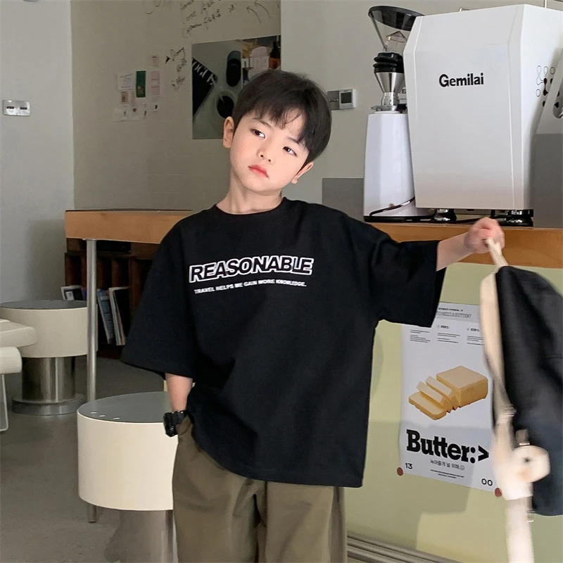 【100%纯棉】男童短袖T恤纯棉夏季新款中大童男孩卡通休闲半袖t宽松