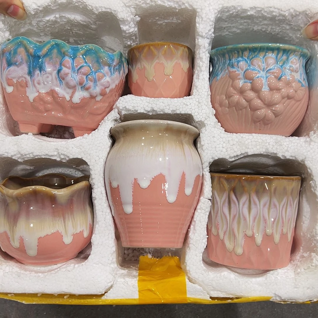 陶瓷粉色情人六件套