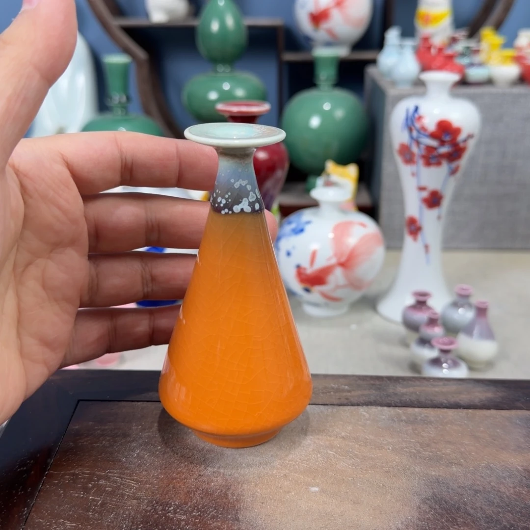 陶瓷手工小花器摆件