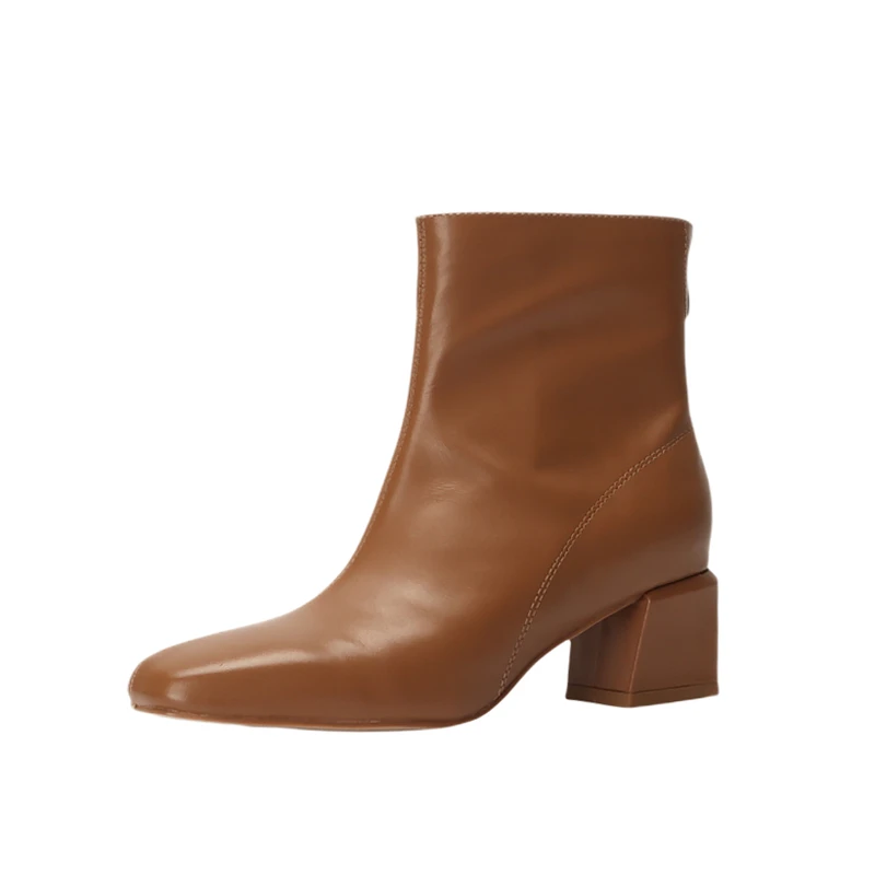 【少量捡漏】仓库现货！粗高跟方头短靴~2927