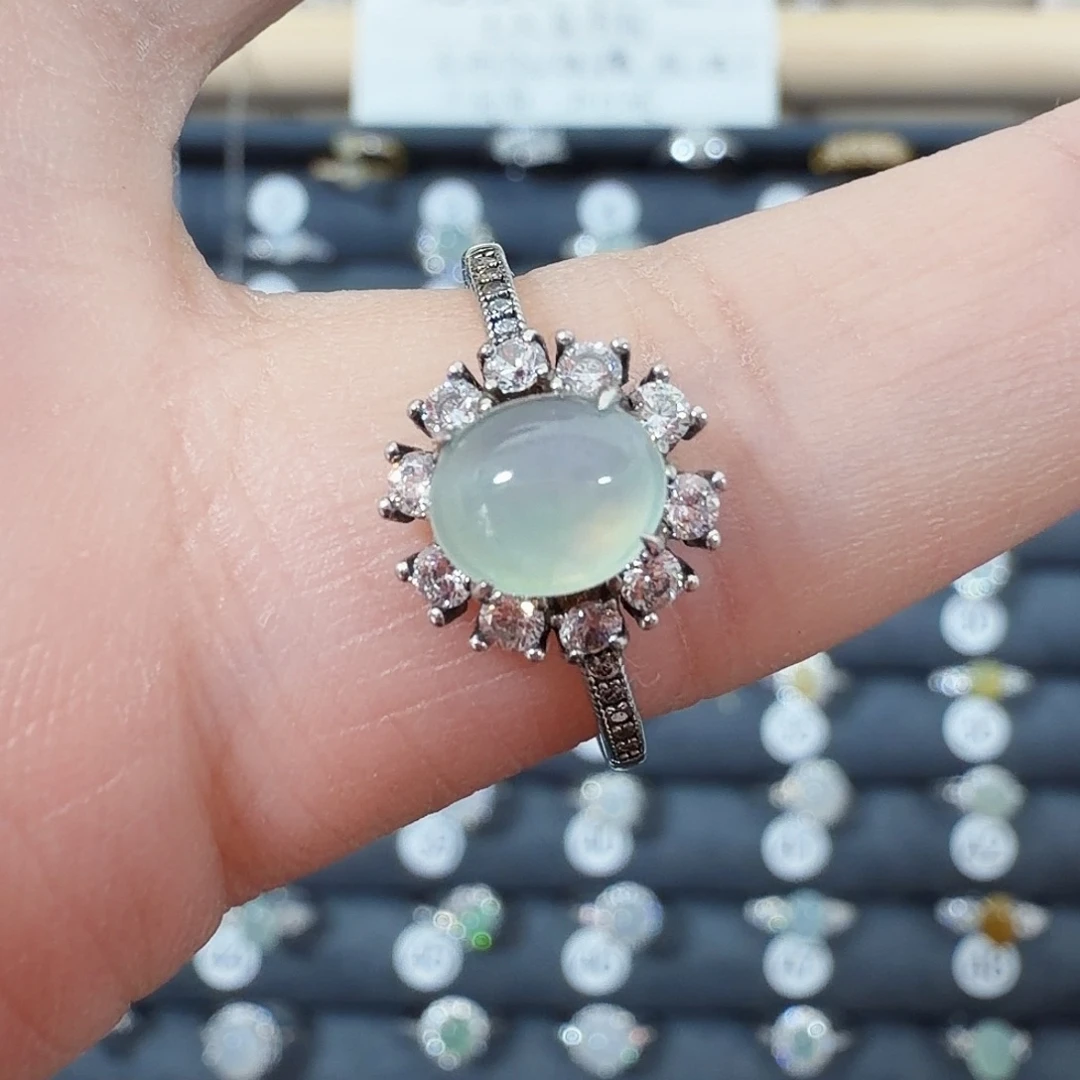 翡翠银S925镶嵌戒指11