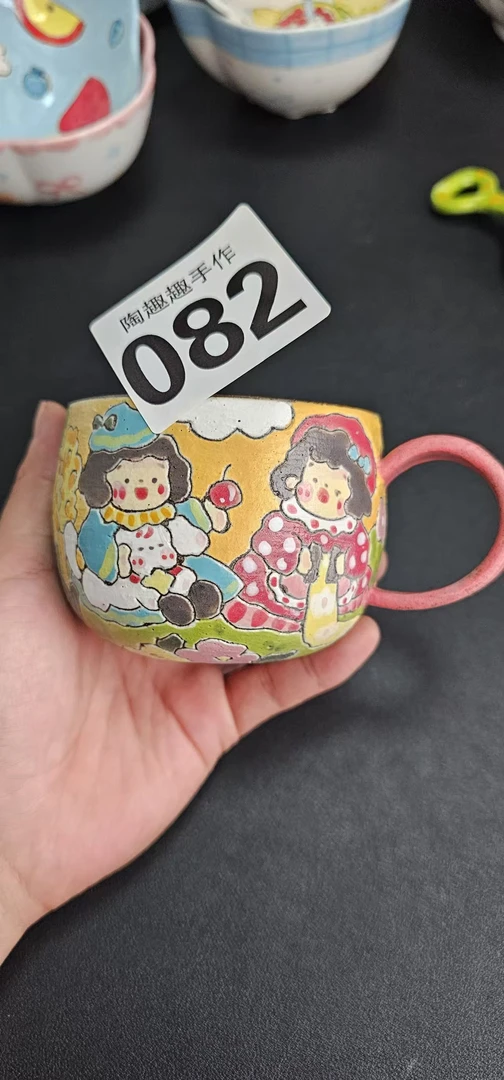 082紫砂手工手绘高温釉下彩