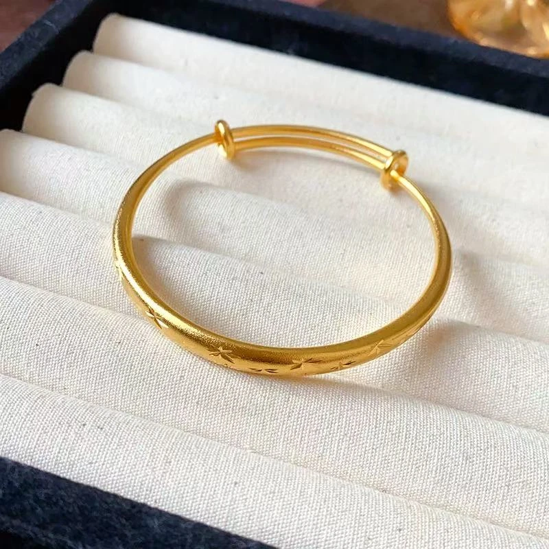 铜合金手镯 古法满天星手镯简约