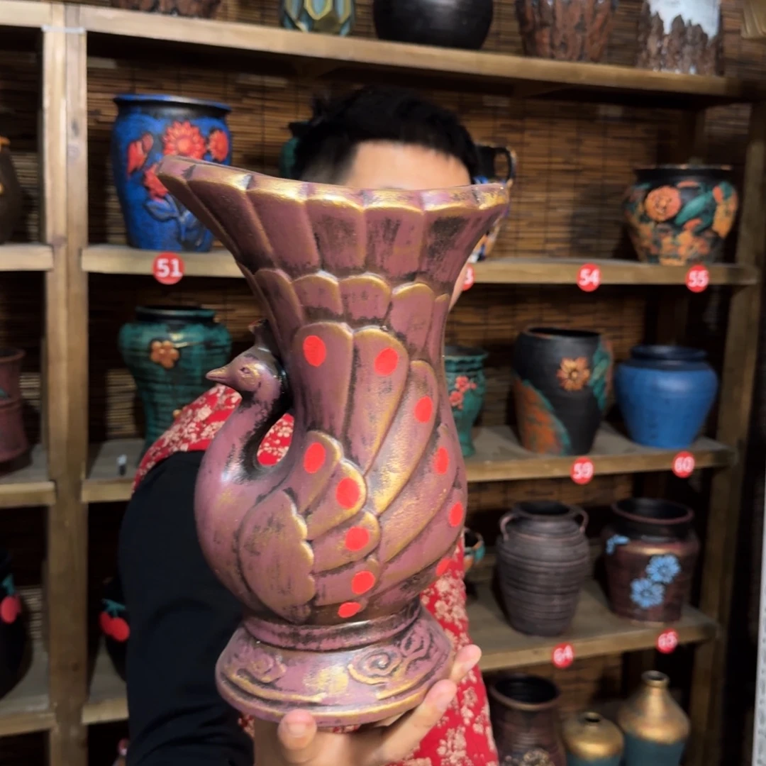 带孔高端浮雕花盆高+口30-20