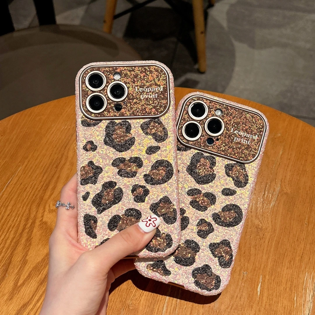 爆闪ins豹纹适用于苹果13时尚手机壳苹果17pro保护壳14防摔网红16