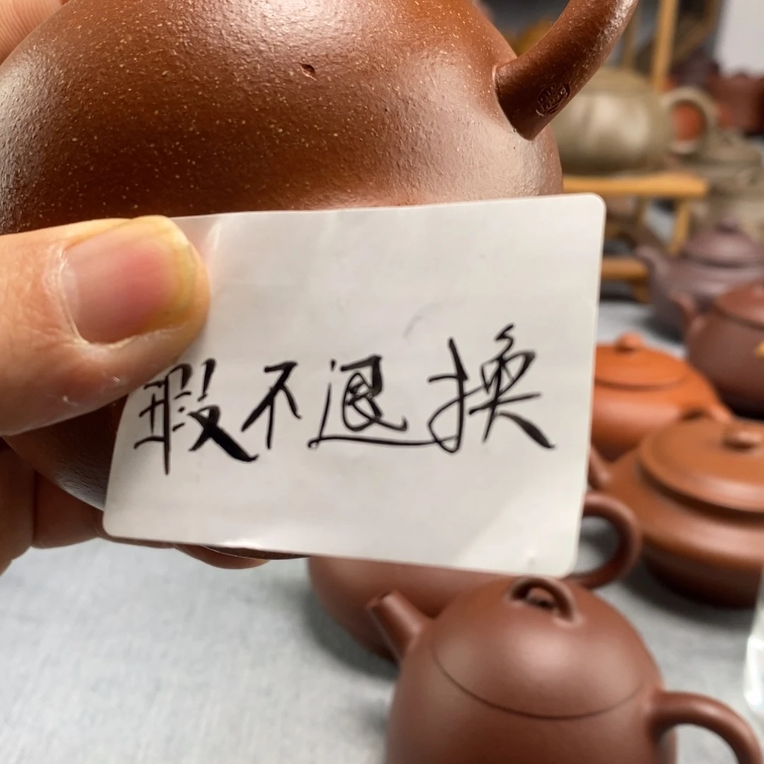 紫砂茶壶红降坡掇只