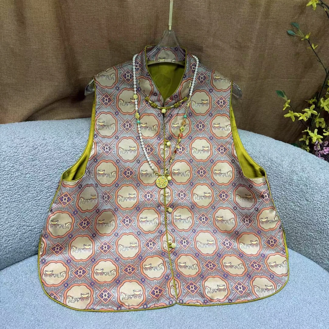 （SHANGLIU）国风新中式真丝马甲女装百搭气质HF-870044（508）