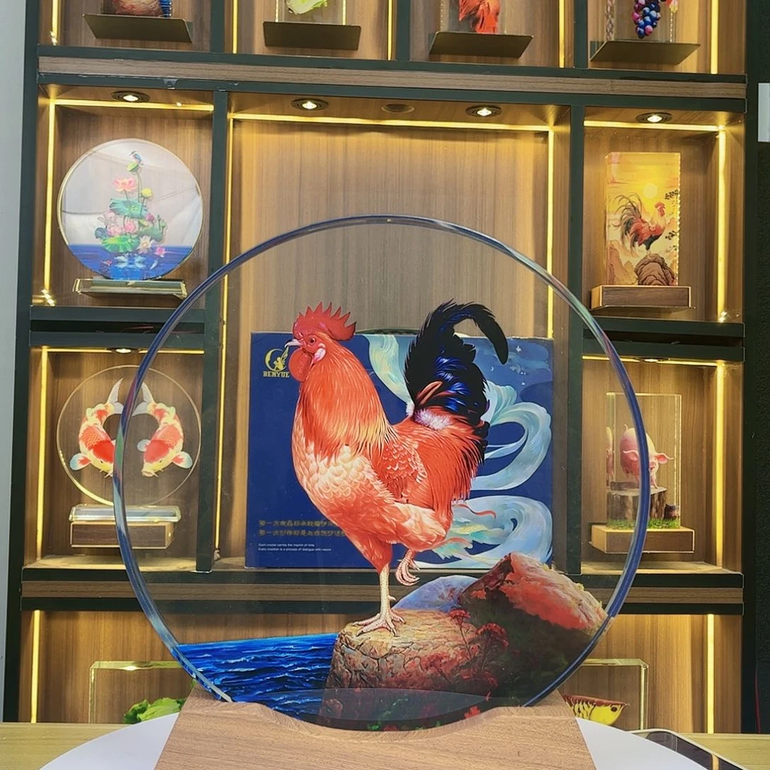 【闪购商品】人造水晶履*子大红公鸡