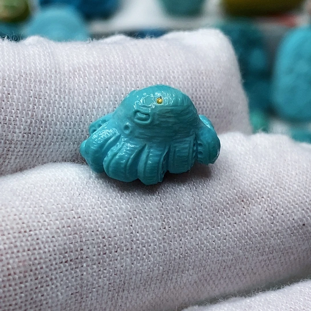 绿松石未镶嵌天然原矿 带武汉地大证书