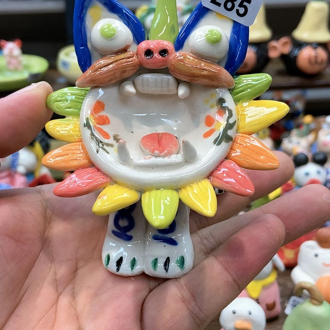 摆件直播间手工抽象陶瓷摆件微瑕285