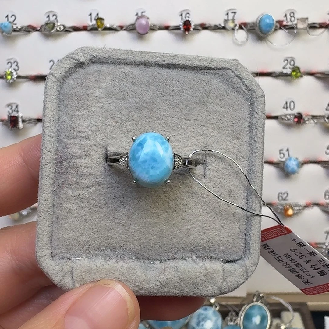 银S925镶嵌戒指烟晶