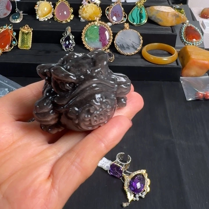 【闪购商品】黑曜岩颈饰未镶嵌47ttttytytyyy