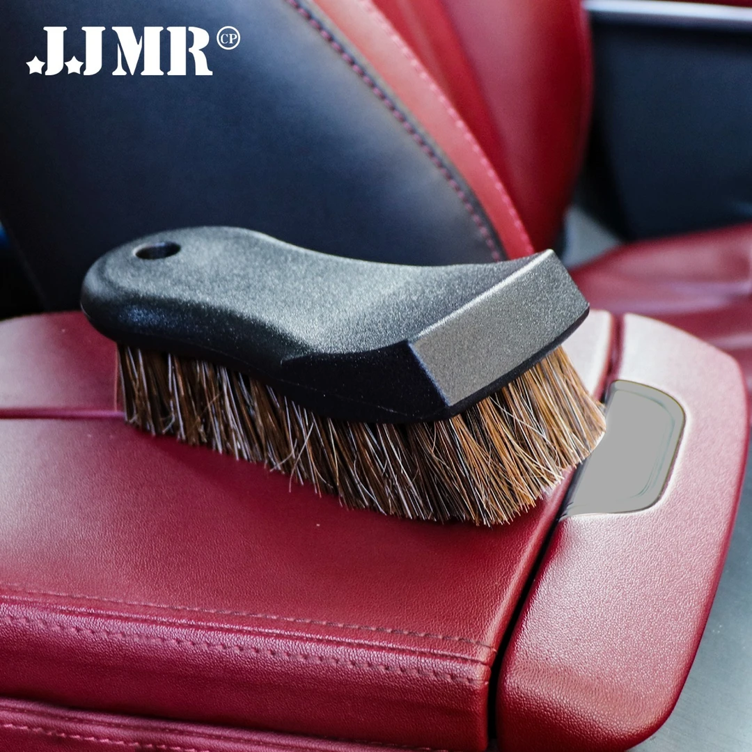 汽车美容内饰马毛刷车用织物车顶清洗刷真皮座椅清洁长毛马鬃毛刷