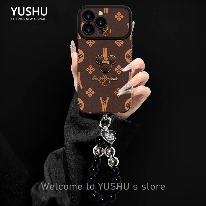 轻奢花纹适用于苹果/华为/OPPO/VIVO/小米手机壳大视窗贴皮女款