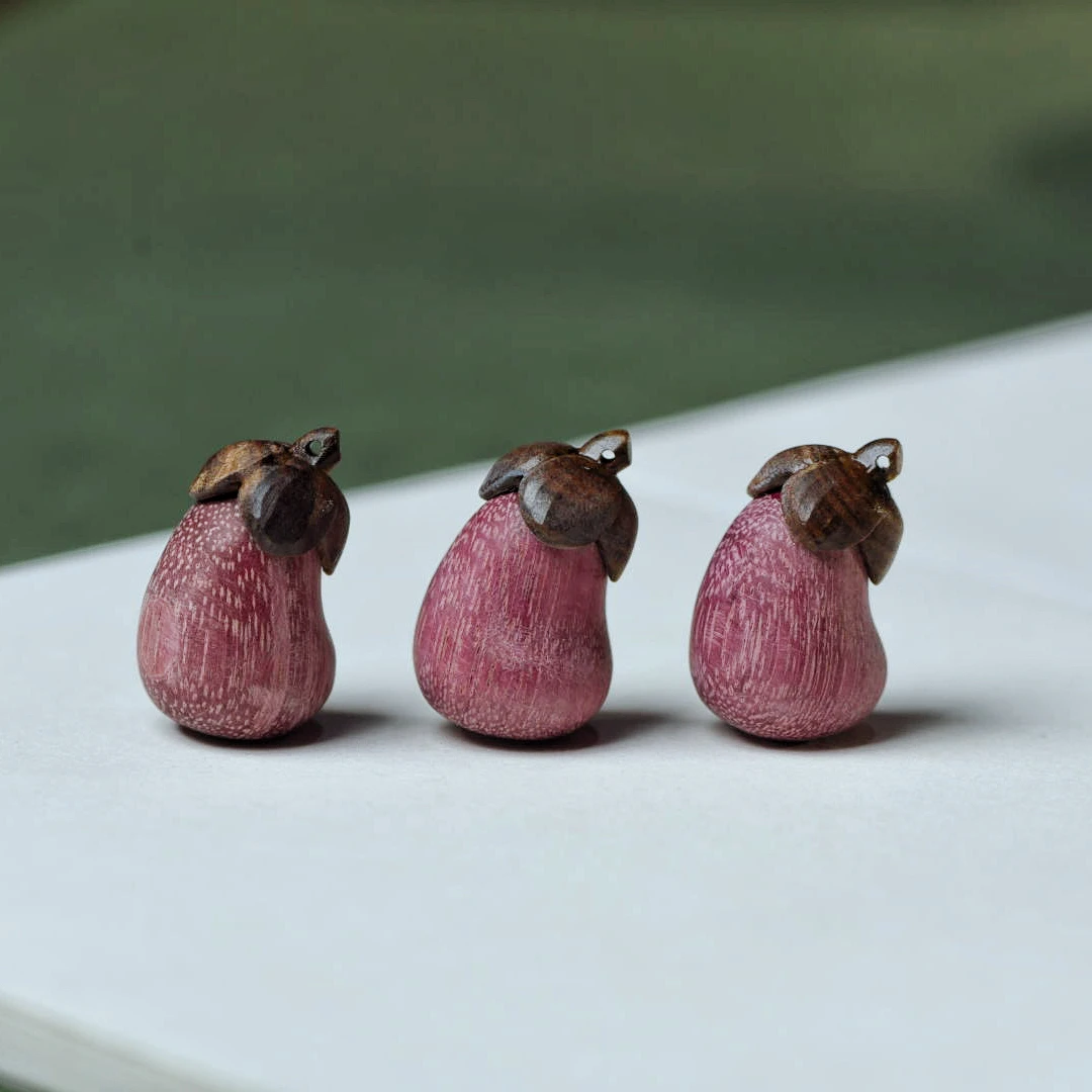 小茄子 得过茄过 紫罗兰木实木雕刻送礼 多样性发一