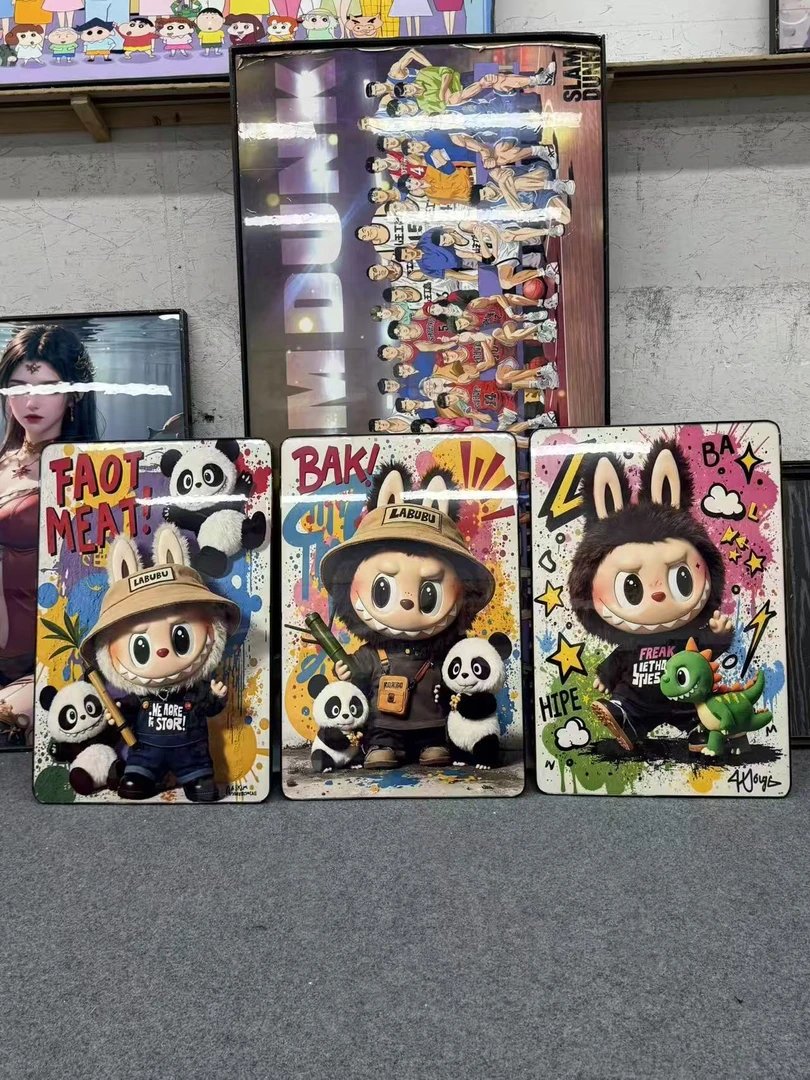 【拉卜卜3联】儿童房装饰画卧室床头挂画多巴胺客厅壁画30*40*3pvc