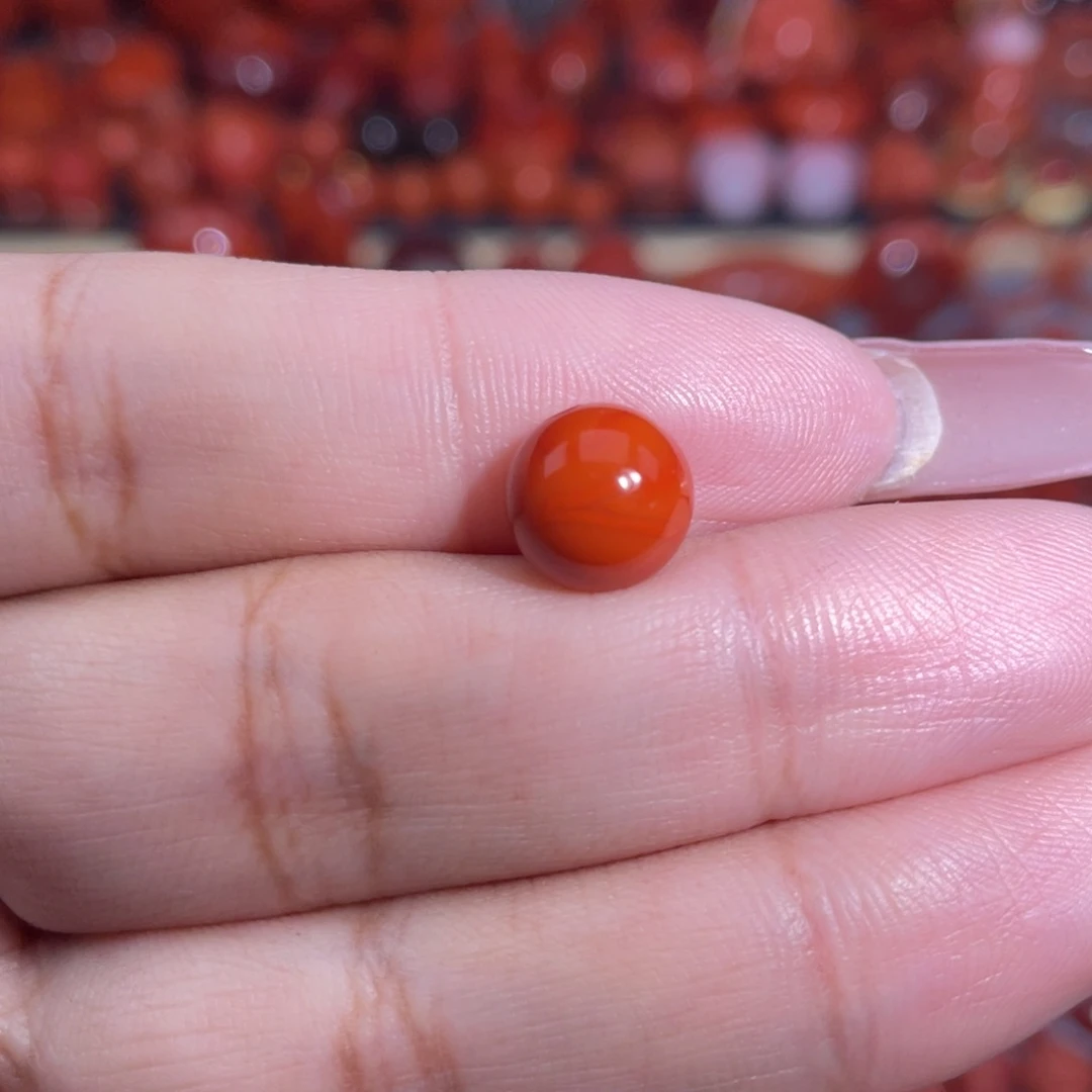 南红玛瑙未镶嵌瓦西圆珠卡9.3