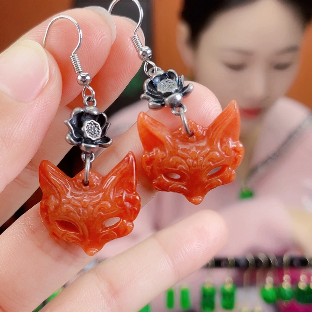 翡翠未镶嵌耳饰饰品