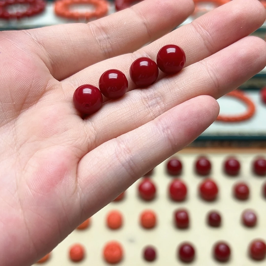 非金属4个红色单珠