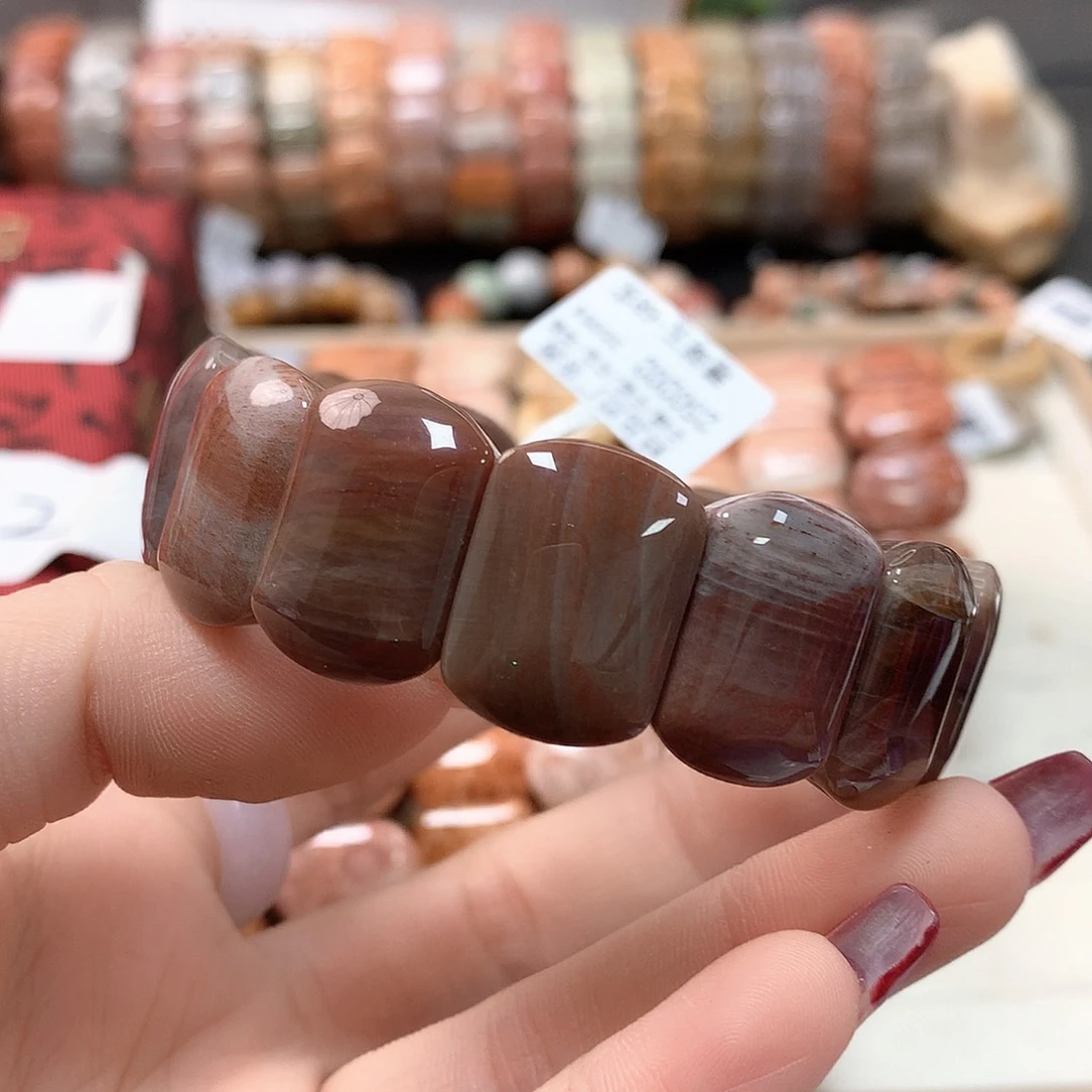 硅化珊瑚（珊瑚玉）手链未镶嵌幸***门234