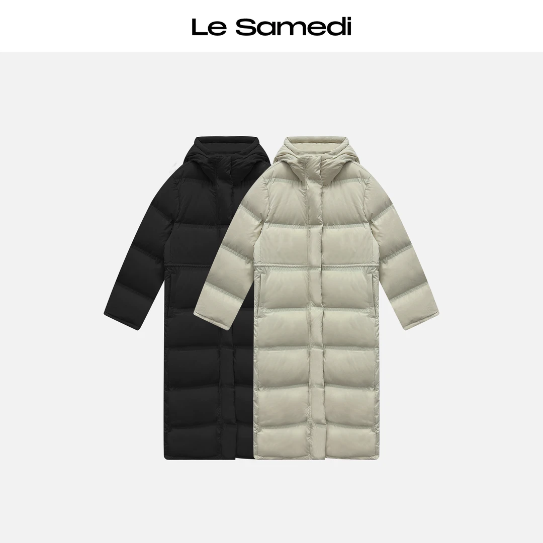 Le Samedi马油叶儿【雪国暖冬】连帽白金霍尔多巴吉95鹅绒服