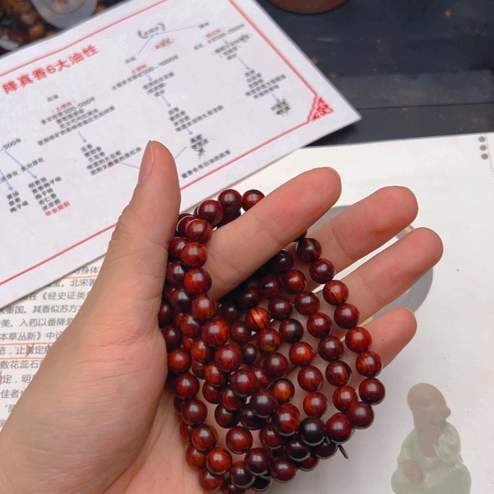 藤类海南红降0.8超一档树心油满黑金火焰纹芝麻点