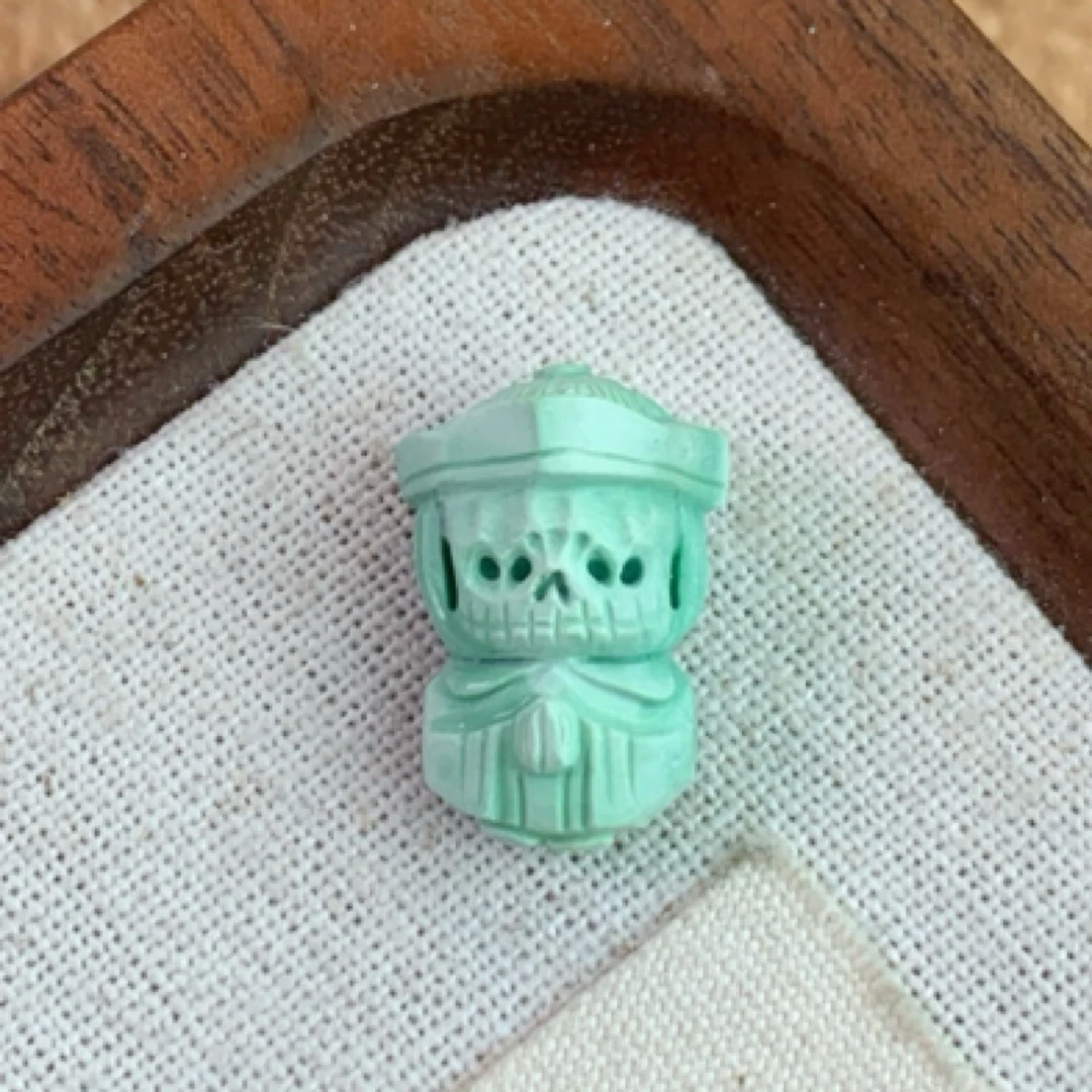 天然原矿绿松石菜籽阿呆散珠配珠DIY配件提溜文玩配饰2.54g