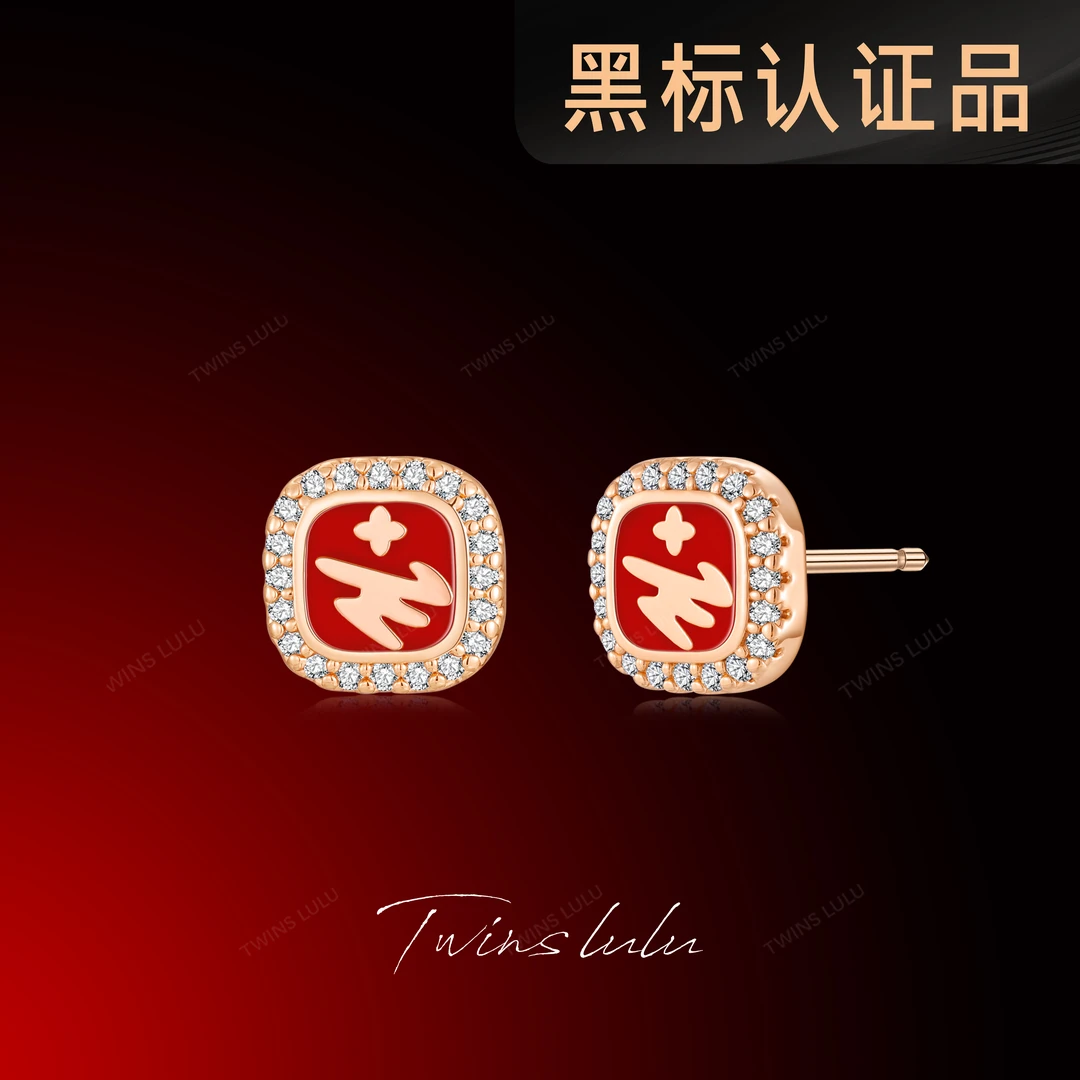 TWINS LULU 镀k金 【夏上新】时尚百搭方块几何耳环TSL2700