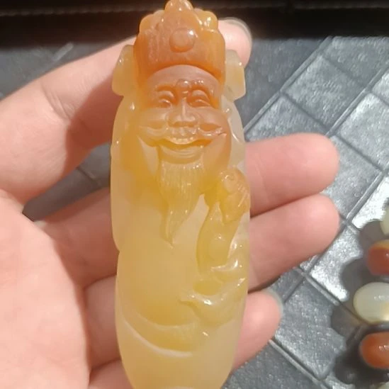 合金石英质玉（黄龙玉）颈饰