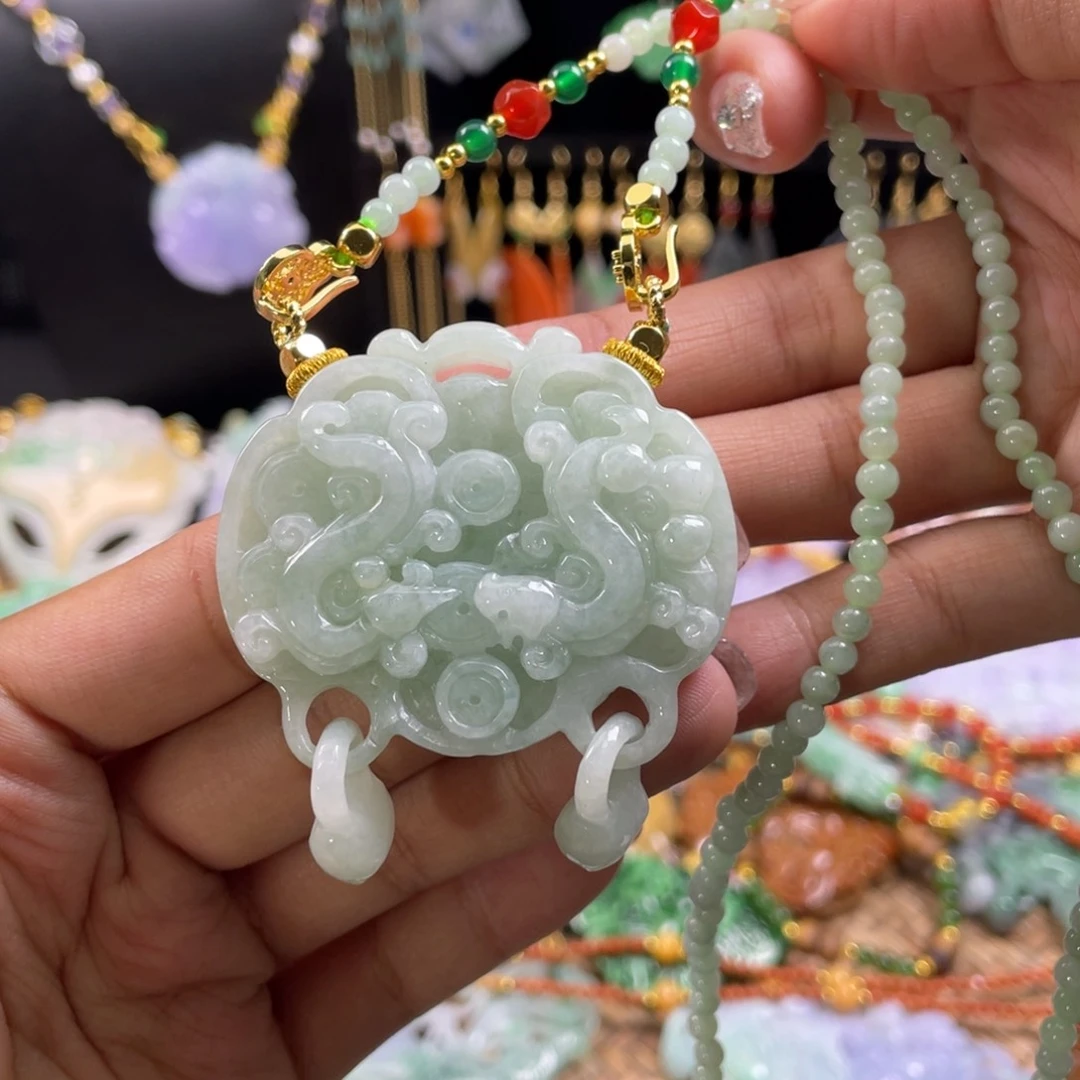 翡翠未镶嵌颈饰代编织