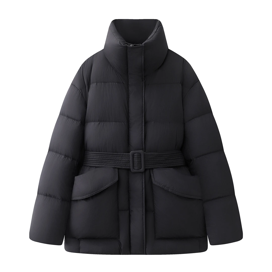 艾家商场女装时尚休闲收腰羽绒服