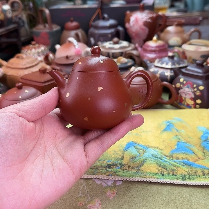 紫砂茶壶洒金高梨