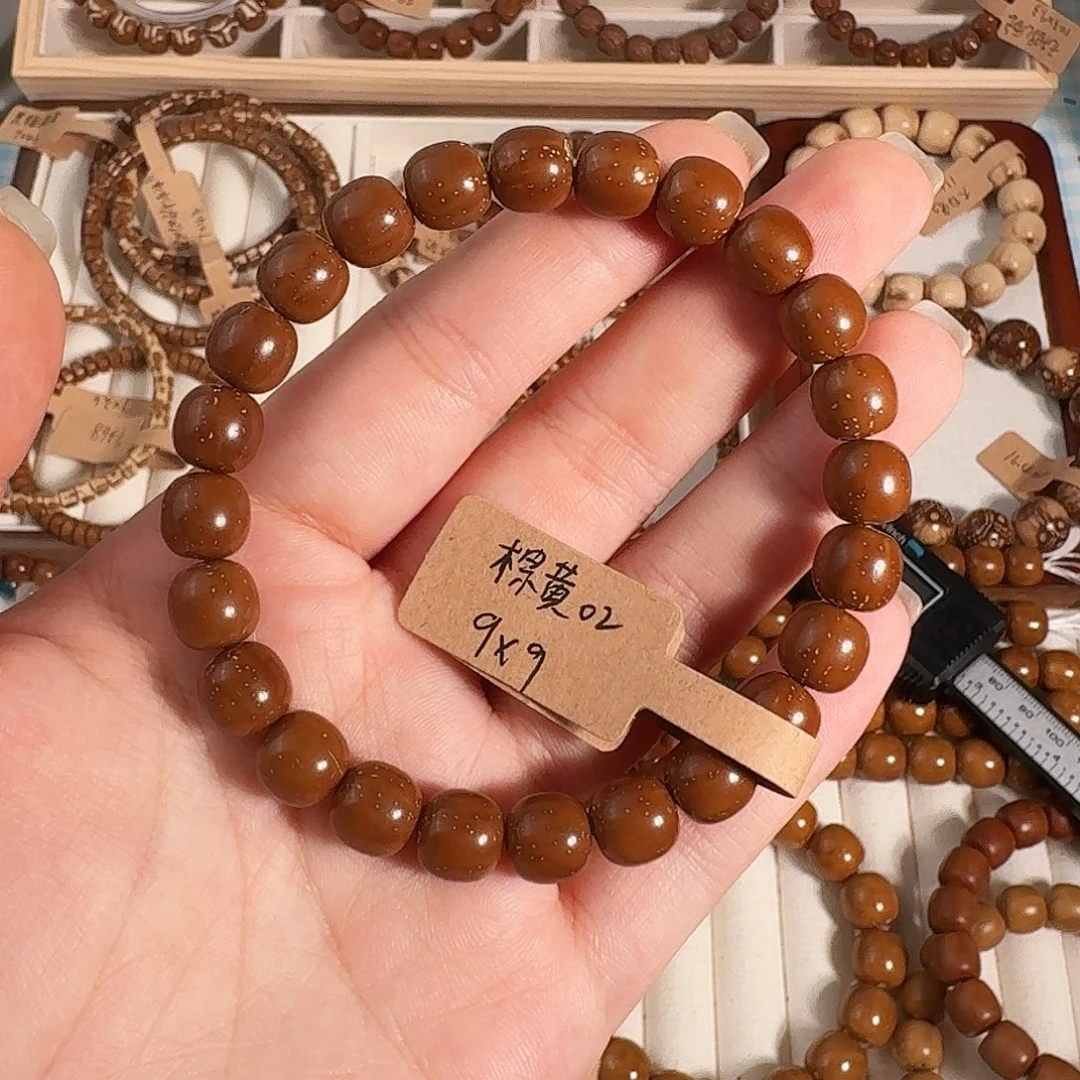 紫金鼠手串9*9棕黄实心紫金鼠老型眯眯眼