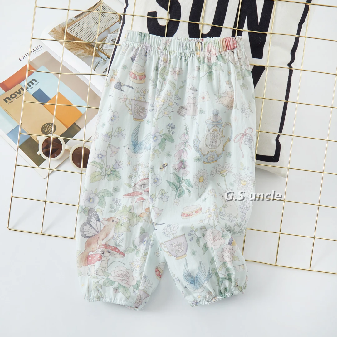 B137儿童女宝休闲裤夏款防蚊裤女童薄款夏季公主宝宝