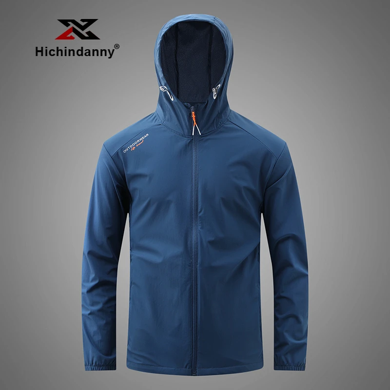 连帽夹克衫特大号防晒衣男士夏季宽松纯色防晒皮肤衣速干透气薄款