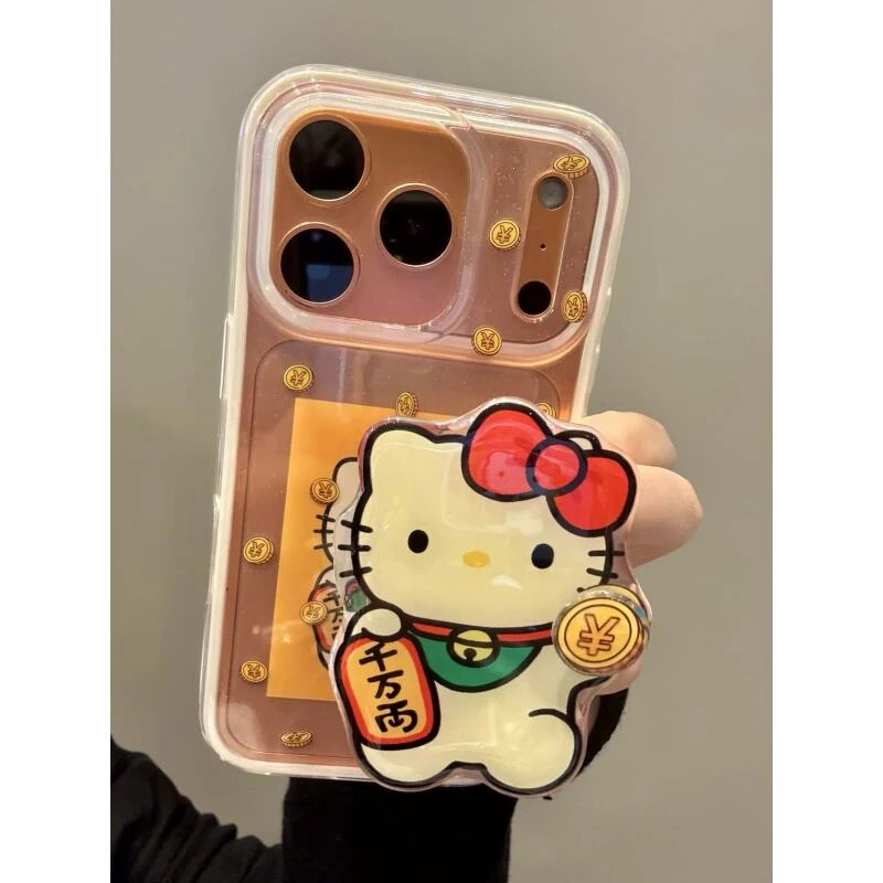 创意可爱招财猫咪转转适用iphone17promax苹果15手机壳14新款16pr