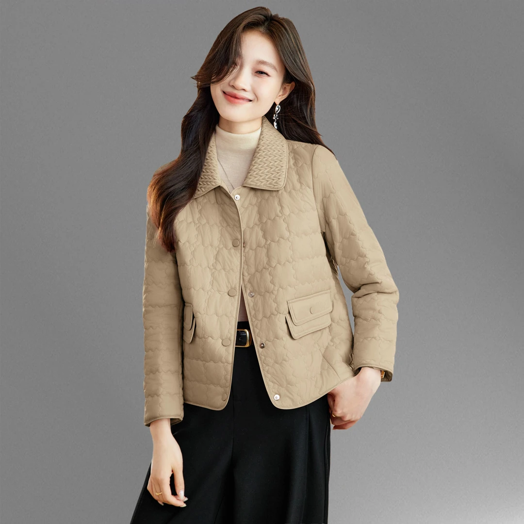 小香风棉服外套女2025年秋冬时尚宽松洋气小个子休闲轻薄短款棉衣