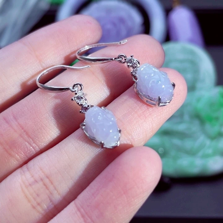 翡翠未镶嵌耳饰耳饰